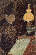 Paul Signac The woman Reading USA oil painting artist
